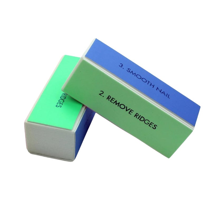 MauSong 2 Pcs Nail Art 4 Ways Polish Sanding File Block Manicure Product - Image 1